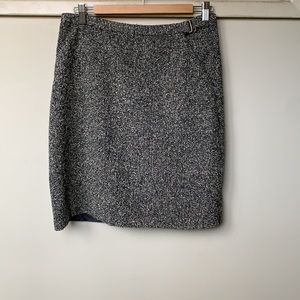 First Issue by Liz Claiborne tweed skirt size 10 vintage black grey & white